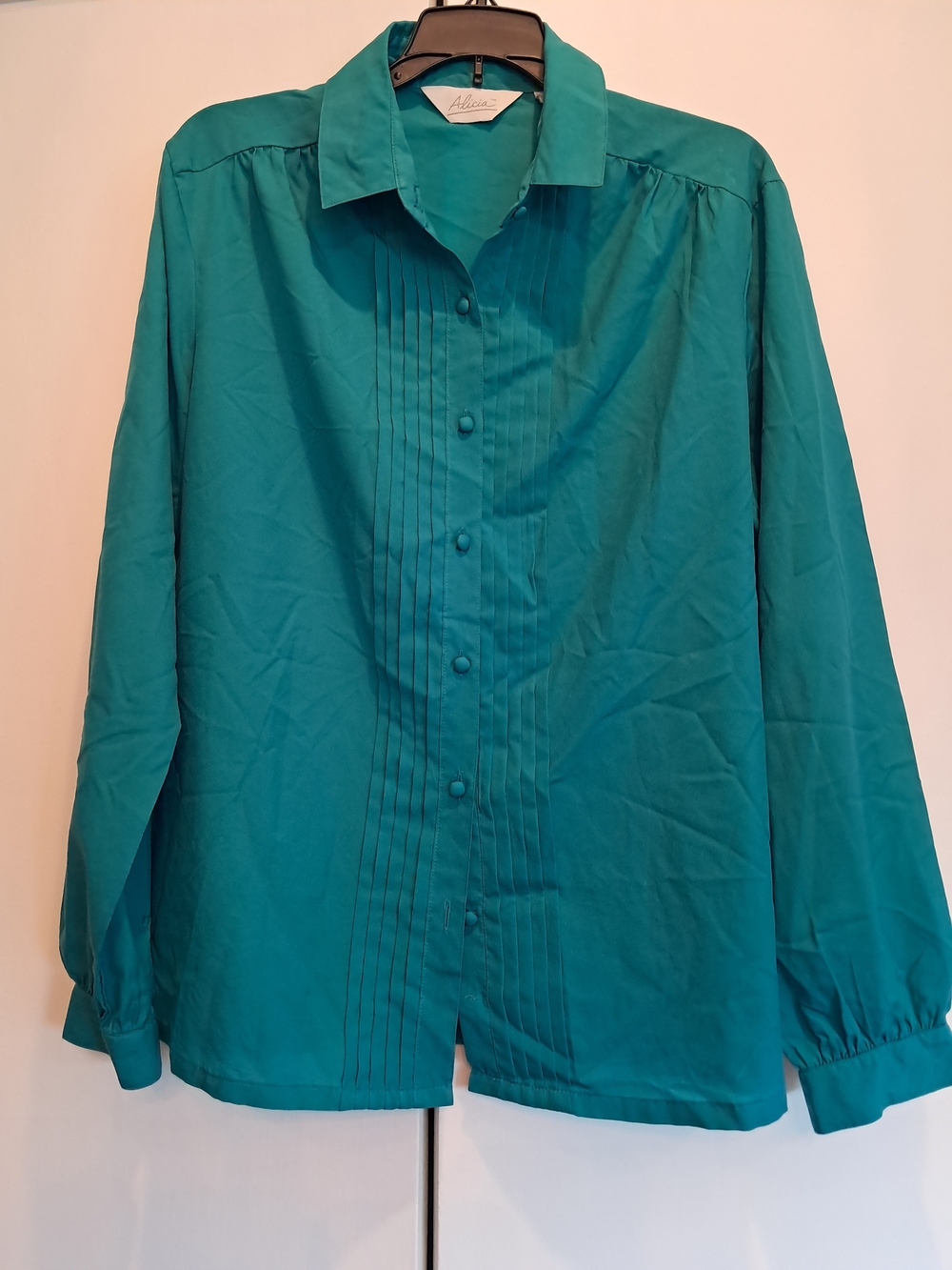 Alicia Teal Women's Button Up Shirt